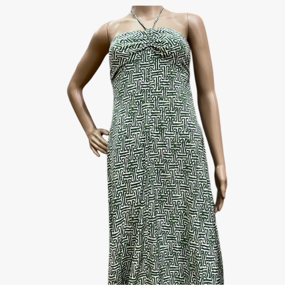 WEEKEND SALE‼️🎈‼️MICHAEL Michael Kors  MAXI HALTER DRESS SIZE 6 - Picture 2 of 8